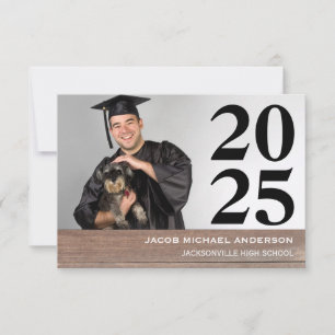 Números grandes e madeira - Anúncio de graduação 3