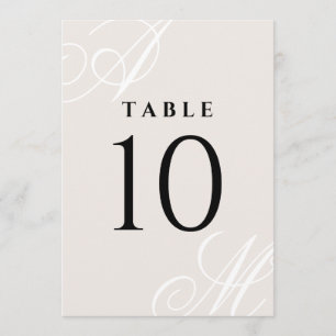 Números Neutrais Da Tabela Do Monograma Elegante D