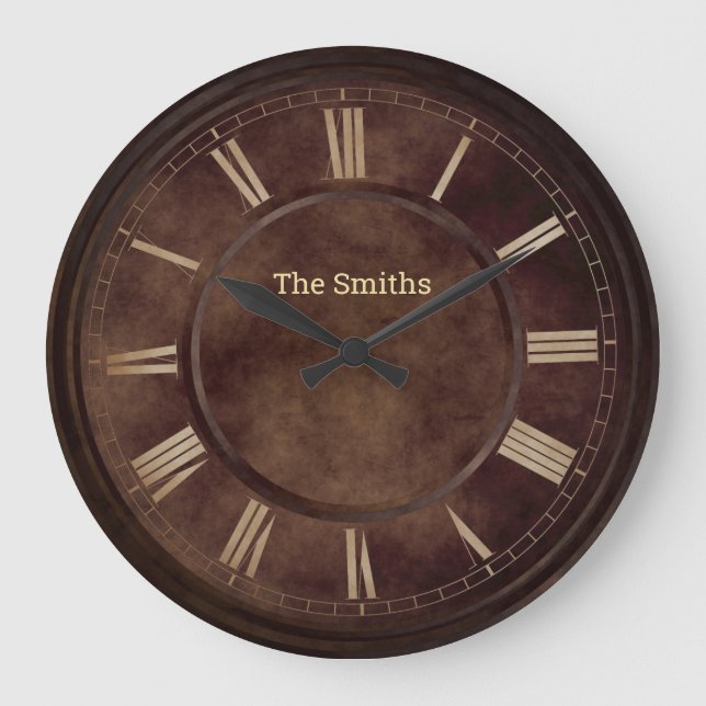 Números romanos - Relógio de Parede Acrílica Rusty (Frente)