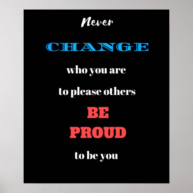 Nunca Alterar Poster de Valor (Frente)