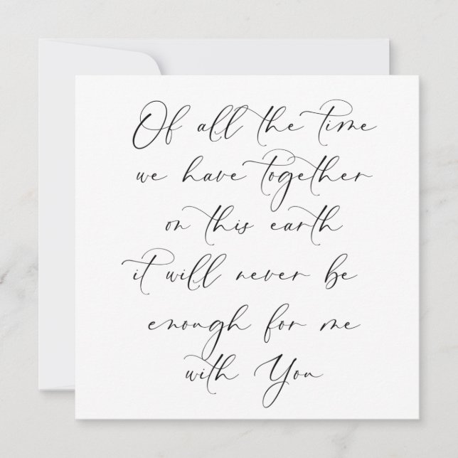 Nunca Basta de tempo com seu aniversário de casame (Frente)