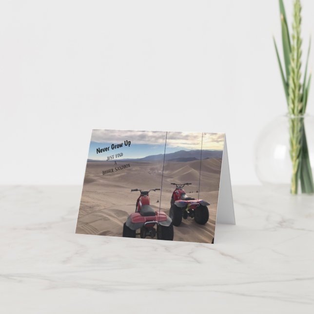 Nunca Crescer Dunas Cartão de Aniversário (Frente)