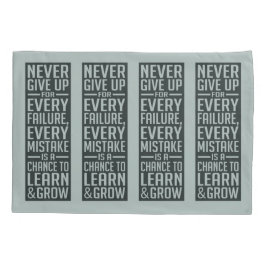 NUNCA DÊ ACIMA fronha de almofada inspiradores