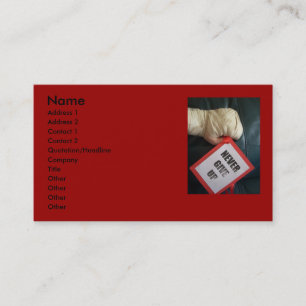 Nunca dê cartões de visitas acima de