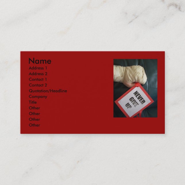 Nunca dê cartões de visitas acima de (Frente)