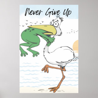 Nunca Desista De Poster De Pássaro De Choque De Sa