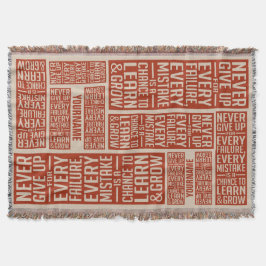 NUNCA DESISTA DO cobertor de lançamento personaliz