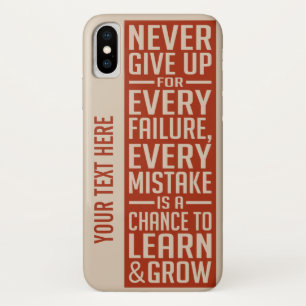 Nunca Desistir de capas de telefone motivacionais