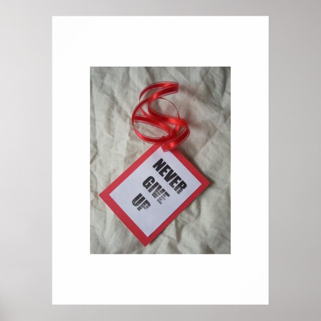 Nunca desistir do Poster (Frente)