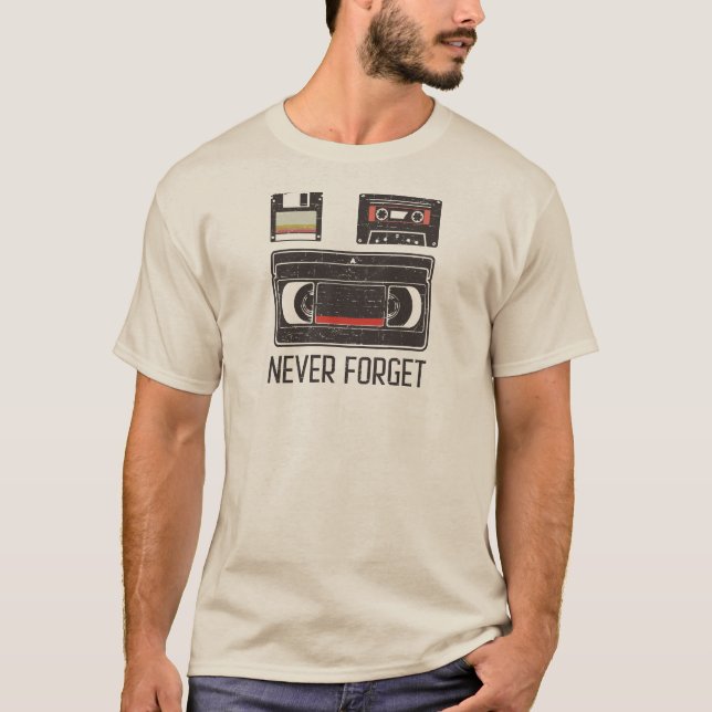 Nunca Esqueça a Camisa de T-Tech Retro (Frente)