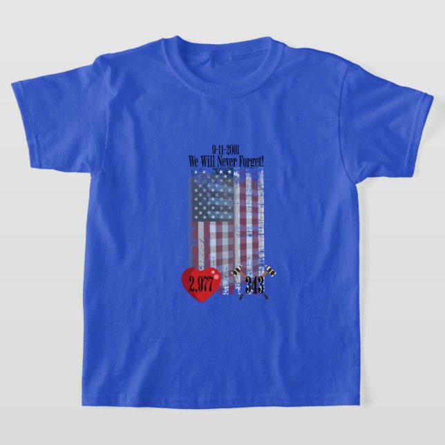 "Nunca Esqueceremos! 11/09/2001" Camiseta Masculin (Postura )