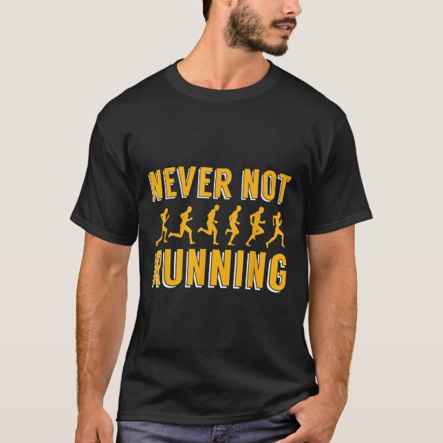 Nunca Executando o Workout de Camisa do Runner de  (Frente)