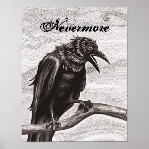Nunca mais corvo no poster da névoa