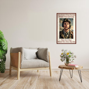 Nunca Muito Velho Para Voar - Poster Grande