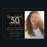 nunca parecia tão bom convite para o aniversário d<br><div class="desc">nunca parecia tão bom convite para o aniversário de fotos. O texto de script moderno monocromático e o design de efeito ouro. pode editar o número para se adequar a qualquer elemento etário de uma coleção.</div>