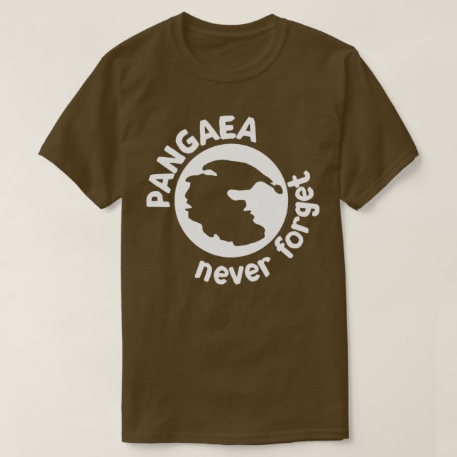 Nunca se esqueça da Camisa Pangea para Nerd de Geo (Frente do Design)