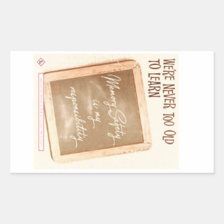 Nunca somos velhos demais para aprender adesivo