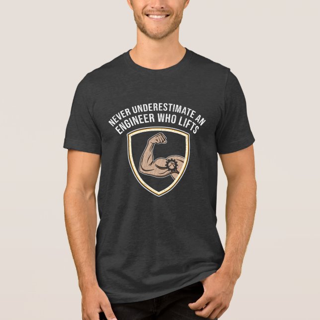 Nunca Subestime um Engenheiro que Levanta Camiseta (Frente)