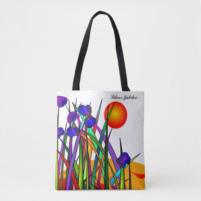 Nuns Silver 25 Jubilee Artsy Floral Tote Bag 2 (Frente)