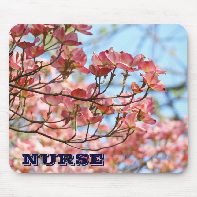 NURSE mousepad Flor de Cerejeira Rosa (Frente)