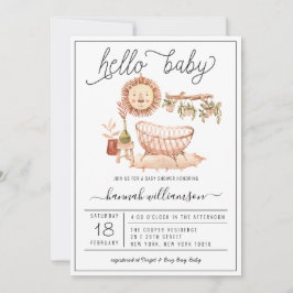 Nursery Boho Neutro | Convite de Churrasco de Bebê