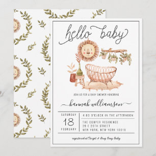 Nursery Boho Neutro   Convite de Churrasco de Bebê