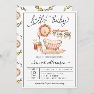 Nursery Neutral Boho   Convite ao Chá de fraldas