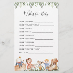 Nursery Rhymes Chá de fraldas Deseja Bebê