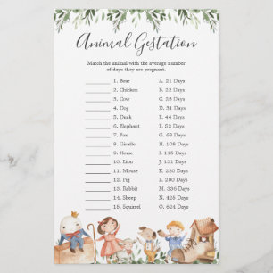 Nursery Rhymes Chá de fraldas Jogo de Gestação 