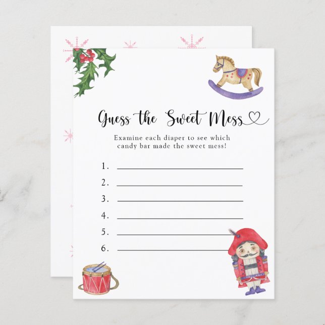 Nutcracker - Adivinha o jogo do Sweet Mess (Frente/Verso)