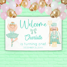 Nutcracker Ballerina Mint Birthday Welcome