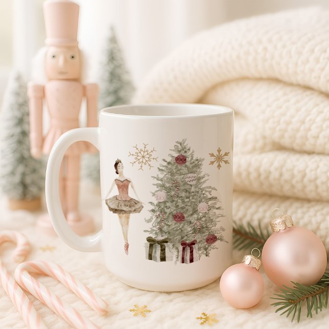 Nutcracker Ballerina Personalizou a caneca de Nata (Criador carregado)