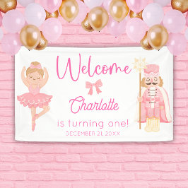 Nutcracker Ballerina Pink Birthday Welcome