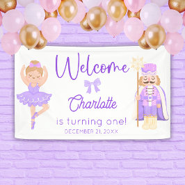 Nutcracker Ballerina Purple Birthday Welcome