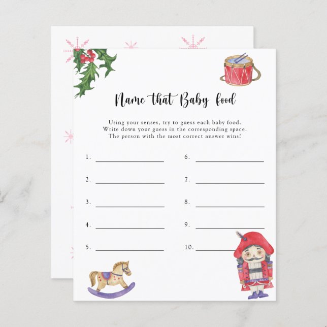 Nutcracker - Dê um nome ao jogo de chá da comida d (Frente/Verso)