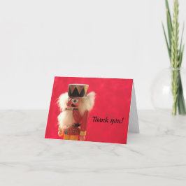 nutcracker no cartões de agradecimentos vermelho