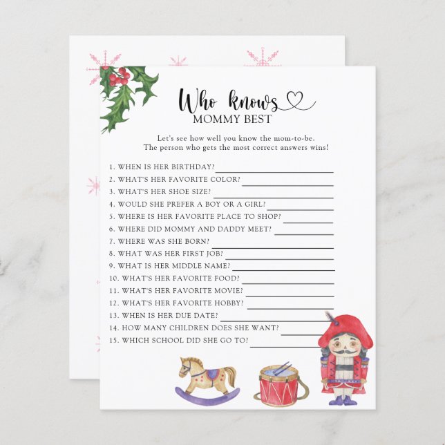 Nutcracker - Quem conhece melhor a mamãe (Frente/Verso)