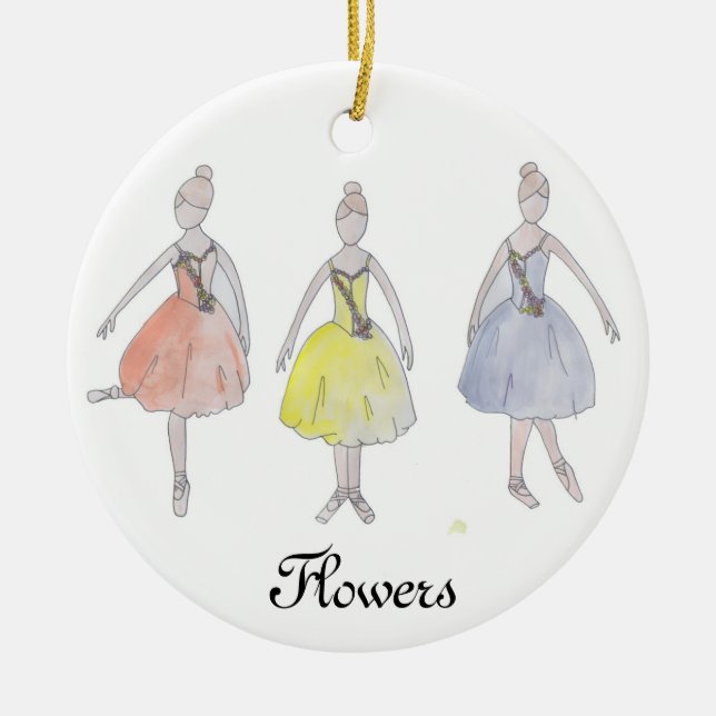Nutcracker Waltz do Ornamento de Guarda-das-Flores (Frente)