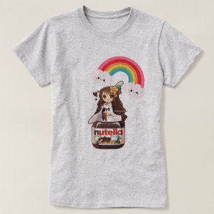 Nutella da Camisa Básica das Mulheres