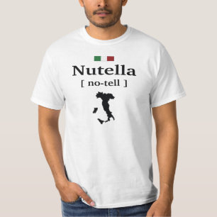 NUTELLA - no-diga a CAMISA ENGRAÇADA ITALIANA