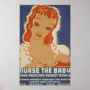Nutra o poster de WPA do bebê