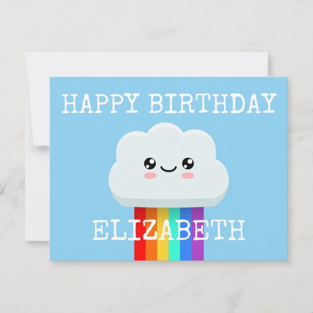 Nuvem de aniversário feliz (Frente)