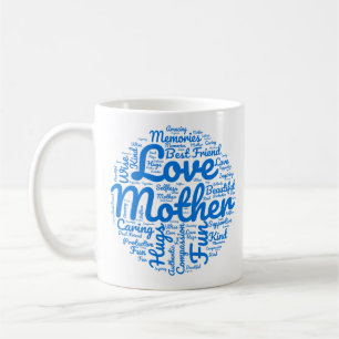 Nuvem de Palavras da Mamãe Caneca de Café Presente
