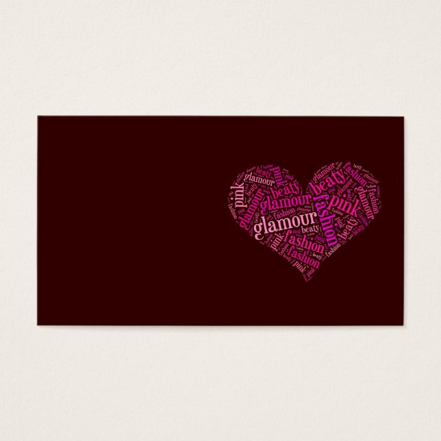 Nuvem de palavras de glamour (Frente)