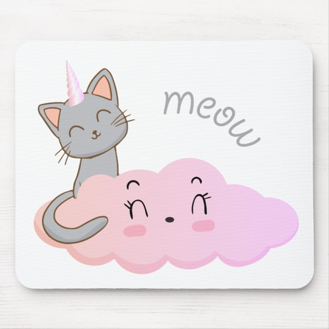 nuvem de unicat com mouse pad (Frente)