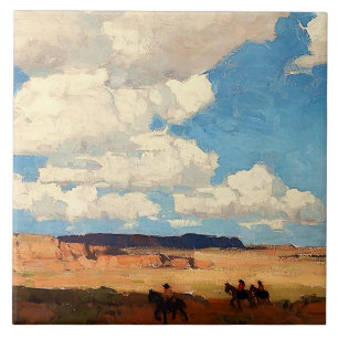 “Nuvem de Verão” Arte Ocidental de Edgar Payne