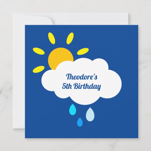 Nuvem Personalizada, Gotículas de Chuva e Arco-íri (Frente)