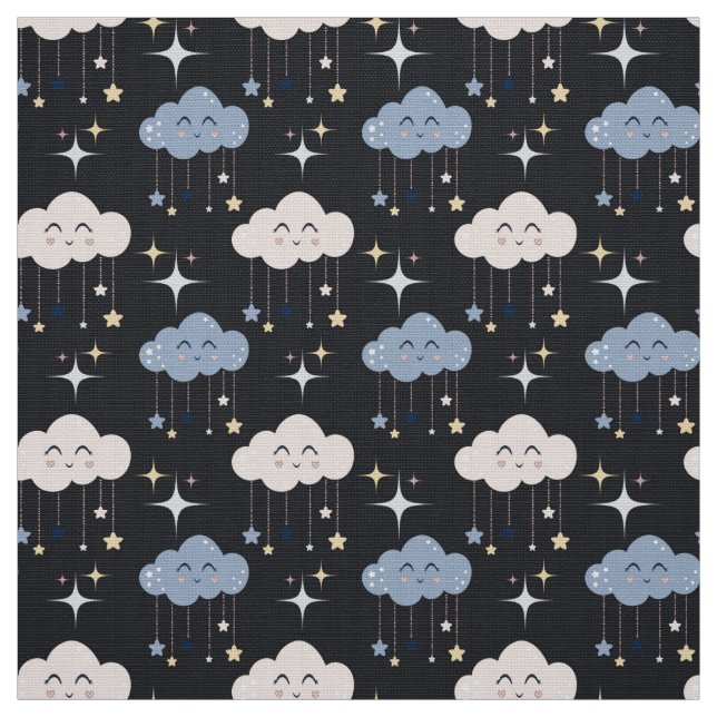 Nuvens bonitas sobre Tecido Escuro pelo Quartel Go (Modelo)