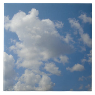 Nuvens brancas/Cinzas e Azulejo de fotos do céu a