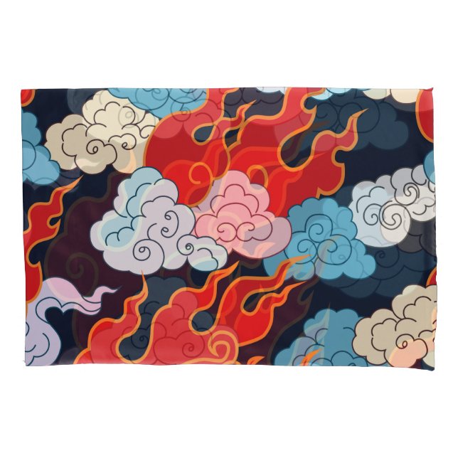 Nuvens, Chamas: Padrão de Vintagem Negra. (Frente)